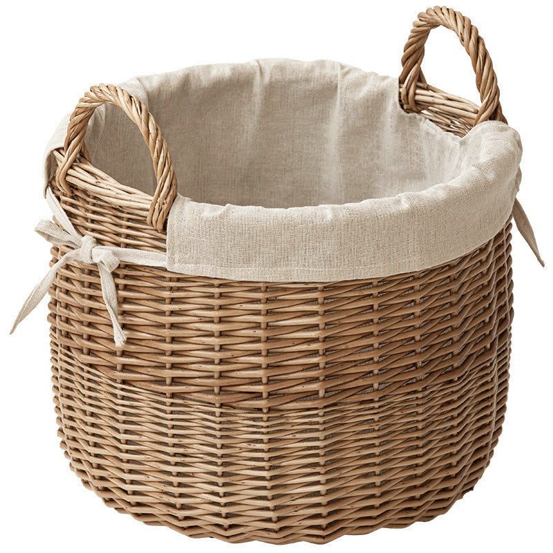 HANDWOVEN WILLOW STORAGE BASKET