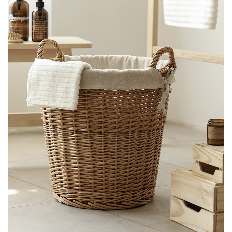 Willow-woven storage basket, laundry basket, decorative basket, handwoven
