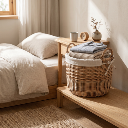 HANDWOVEN WILLOW STORAGE BASKET
