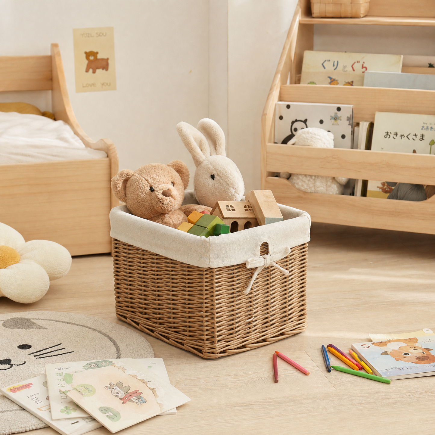 HANDWOVEN WILLOW STORAGE BASKET
