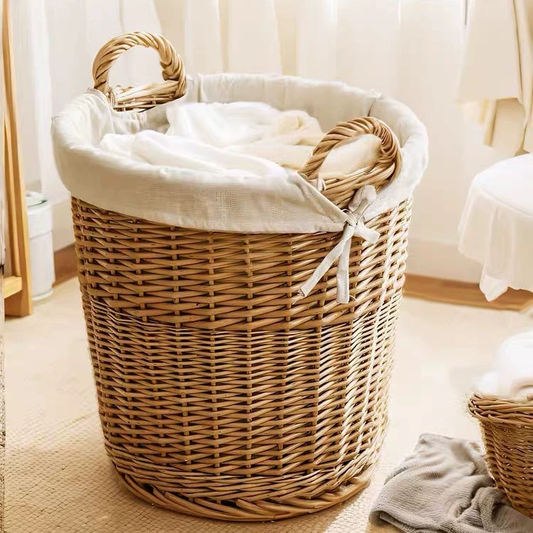 Willow-woven storage basket, laundry basket, decorative basket, handwoven