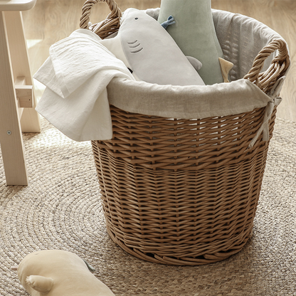 Willow-woven storage basket, laundry basket, decorative basket, handwoven
